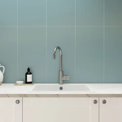 GoodHome Faïence murale intérieur bleu satiné L.60 x l.30 cm x ép.7 mm, Colville- Carrelage Mural Pour Douche|Carrelage Mural Pour Salle De Bains