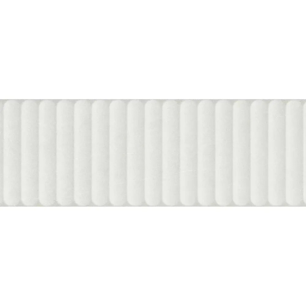 Faïence murale intérieur blanc mat effet cannelures L.90 x l.30 cm x ép.10,8 mm, Astor- Carrelage Mural Pour Douche|Carrelage Mural Pour Cuisine