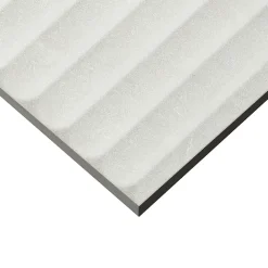 Faïence murale intérieur blanc mat effet cannelures L.90 x l.30 cm x ép.10,8 mm, Astor- Carrelage Mural Pour Douche|Carrelage Mural Pour Cuisine