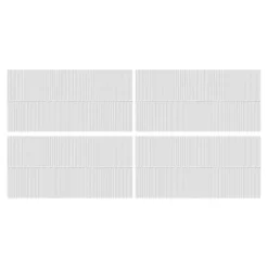 GoodHome Faïence Unie|Faïence Pour Wc<Faïence murale intérieur blanc brillant à motif L.60 x l.30 cm x ép.7 mm, Colville