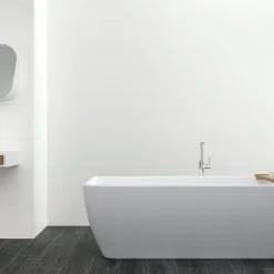 Faïence murale intérieur blanc mat L.90 x l.30 cm x ép.10,1 mm, Aspen- Faïence Unie|Faïence Pour Wc