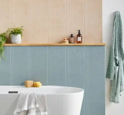 Mykonos Faïence murale intérieur effet béton beige mat L.75 x l.25 cm x ép.9 mm, Terre- Carrelage Mural Effet Béton|Carrelage Mural Pour Salle De Bains