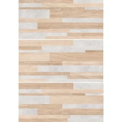 Carrelage Mural Effet Bois<Faïence murale intérieur effet bois et béton L.60 x l.30 cm x ép.8,2 mm, Tendance