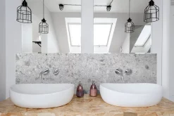 Mykonos Faïence Pour Douche|Faïence Effet Pierre<Faïence murale intérieur effet pierre gris clair L.75 x l.25 cm x ép.9 mm, GeoTech