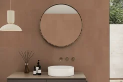 Faïence murale intérieur marron mat L.75 x l.25 x ép.9 mm, Terre- Carrelage Mural Effet Béton|Carrelage Mural Pour Pièce À Vivre