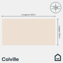 GoodHome Faïence murale intérieur sable satiné L.60 x l.30 cm x ép.7 mm, Colville- Faïence Unie|Faïence Pour Douche
