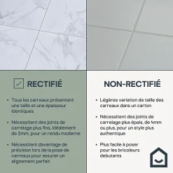 GoodHome Faïence murale intérieur sable satiné L.60 x l.30 cm x ép.7 mm, Colville- Faïence Unie|Faïence Pour Douche