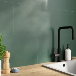 GoodHome Faïence murale intérieur vert satiné L.60 x l.30 cm x ép.7 mm, Colville- Carrelage Mural Pour Douche|Carrelage Mural Pour Cuisine