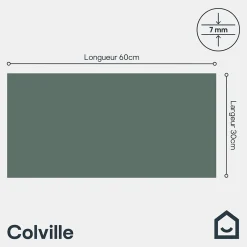 GoodHome Faïence murale intérieur vert satiné L.60 x l.30 cm x ép.7 mm, Colville- Carrelage Mural Pour Douche|Carrelage Mural Pour Cuisine