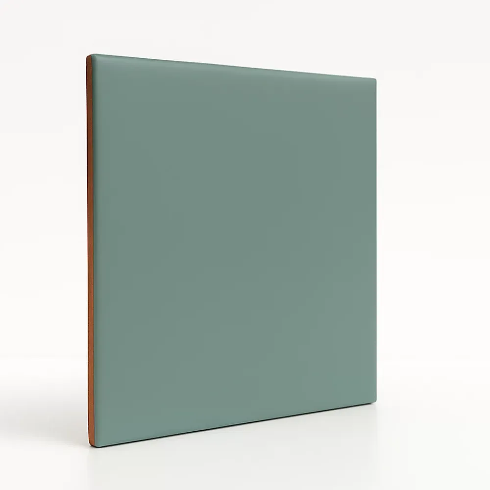 Faïence murale unie vert satin L.20 x l.20 cm, Monocolor- Faïence Unie|Faïence Pour Wc