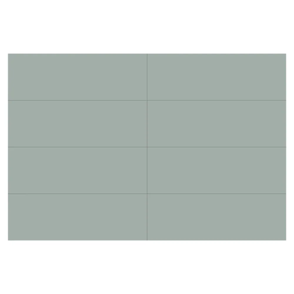 GoodHome Faïence murale vert satiné L.60 x l.20 cm x ép.8,3 mm, Plain- Faïence Unie|Faïence Pour Douche