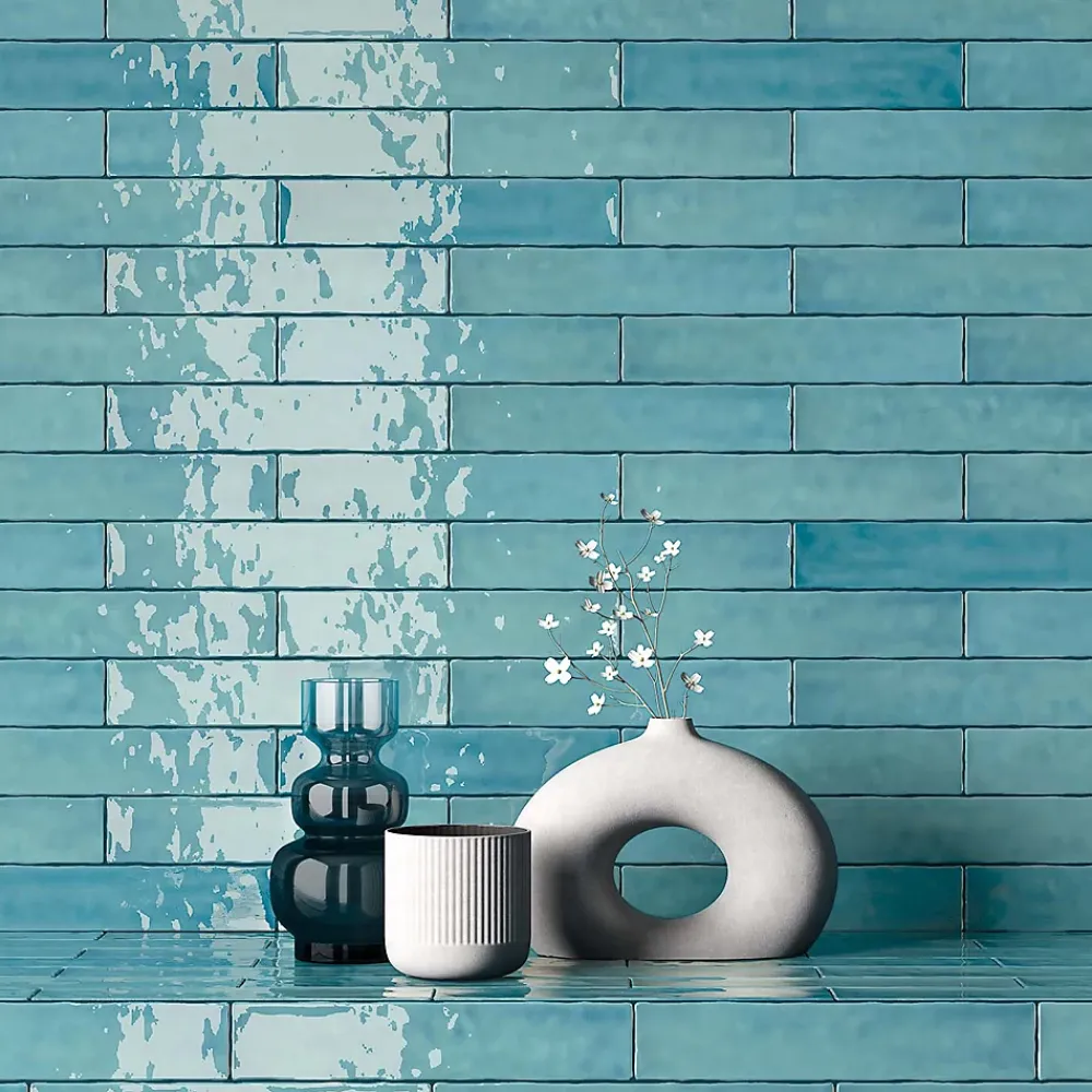 Bestile Faïence Saona Sky - brillant 25 x 5cm ( vendu par boite de 0,75 m² )- Faïence Unie|Faïence Pour Wc
