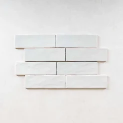 Gioia Materia Faience Effet Zellige Gris MALLORCA 6,5x20cm Grey - Les Carreaux de Jean- Faïence Pour Cuisine