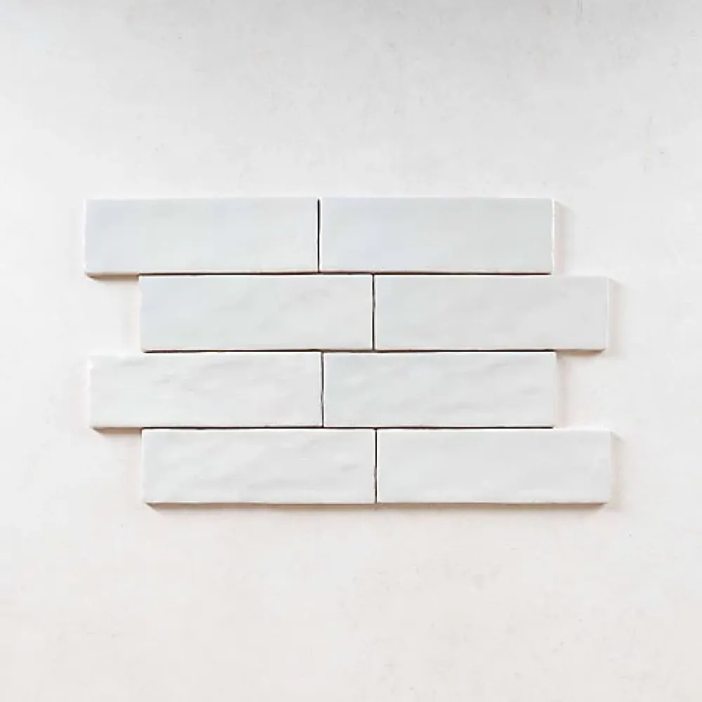 Gioia Materia Faience Effet Zellige Gris MALLORCA 6,5x20cm Grey - Les Carreaux de Jean- Faïence Pour Cuisine