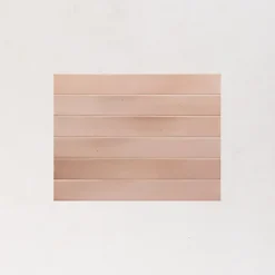 Les Carreaux De Jean  Faience Effet Zellige Rose MASSIMO Pink Sand 5x40cm - Les Carreaux de Jean- Faïence Pour Salle De Bains|Faïence Pour Douche