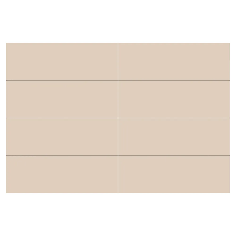 GoodHome Faïence Unie|Faïence Pour Douche<Faience murale sable satiné L.60 x l.20 cm x ép.8,3 mm, Plain