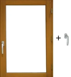 Gd Menuiseries Fenetre Bois 1 Vantail H75 X L40 Côte Tableau Tirant Droite, Poignee (ref 010220f9)- Fenêtre Bois