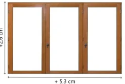 Gd Menuiseries Fenêtre Bois<Fenetre Bois 3 Vantaux H135 X L180 Côte Tableau