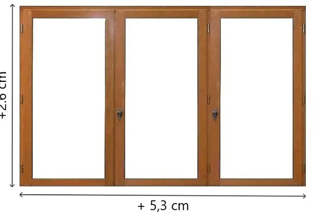 Gd Menuiseries Fenêtre Bois<Fenetre Bois 3 Vantaux H135 X L180 Côte Tableau