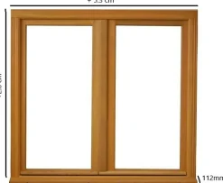 Gd Menuiseries Fenêtre Bois<Fenetre Bois 2 Vantaux H60 X L90 Côte Tableau, Poignee (ref 010220f9)