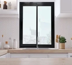 Gd Menuiseries Fenetre Coulissante Aluminium H115 X L100 Gris Ral 7016 2 Vantaux- Fenêtre Aluminium