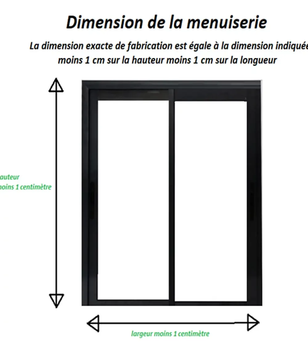 Gd Menuiseries Fenetre Coulissante Aluminium H115 X L120 Gris Ral 7016 2 Vantaux- Fenêtre Aluminium