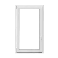 GoodHome Fenêtre Pvc<Fenêtre 1 vantail oscillo-battante, tirant gauche double vitrage en PVC blanc l.85 x H.138 cm