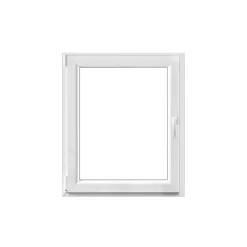 GoodHome Fenêtre Pvc<Fenêtre 1 vantail oscillo-battante, tirant gauche double vitrage en PVC blanc l.85 x H.98 cm