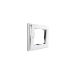 GoodHome Fenêtre Pvc<Fenêtre 1 vantail oscillo-battante, tirant droit double vitrage en PVC blanc l.65 x H.63 cm