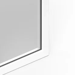 GoodHome Fenêtre 1 vantail oscillo-battante, tirant gauche double vitrage en aluminium blanc l.83 x H.97 cm- Fenêtre Aluminium