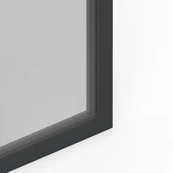 GoodHome Fenêtre 1 vantail oscillo-battante, tirant droit double vitrage en aluminium gris l.63 x H.77 cm- Fenêtre Aluminium
