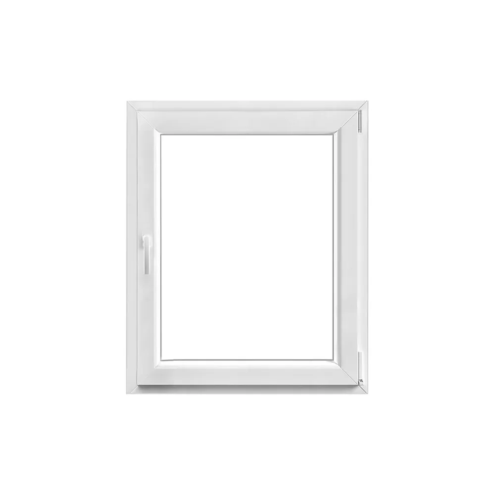 GoodHome Fenêtre 1 vantail oscillo-battante, tirant droit double vitrage en PVC blanc l.85 x H.98 cm- Fenêtre Pvc