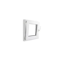 GoodHome Fenêtre Pvc<Fenêtre 1 vantail oscillo-battante, tirant gauche double vitrage en PVC blanc l.65 x H.63 cm