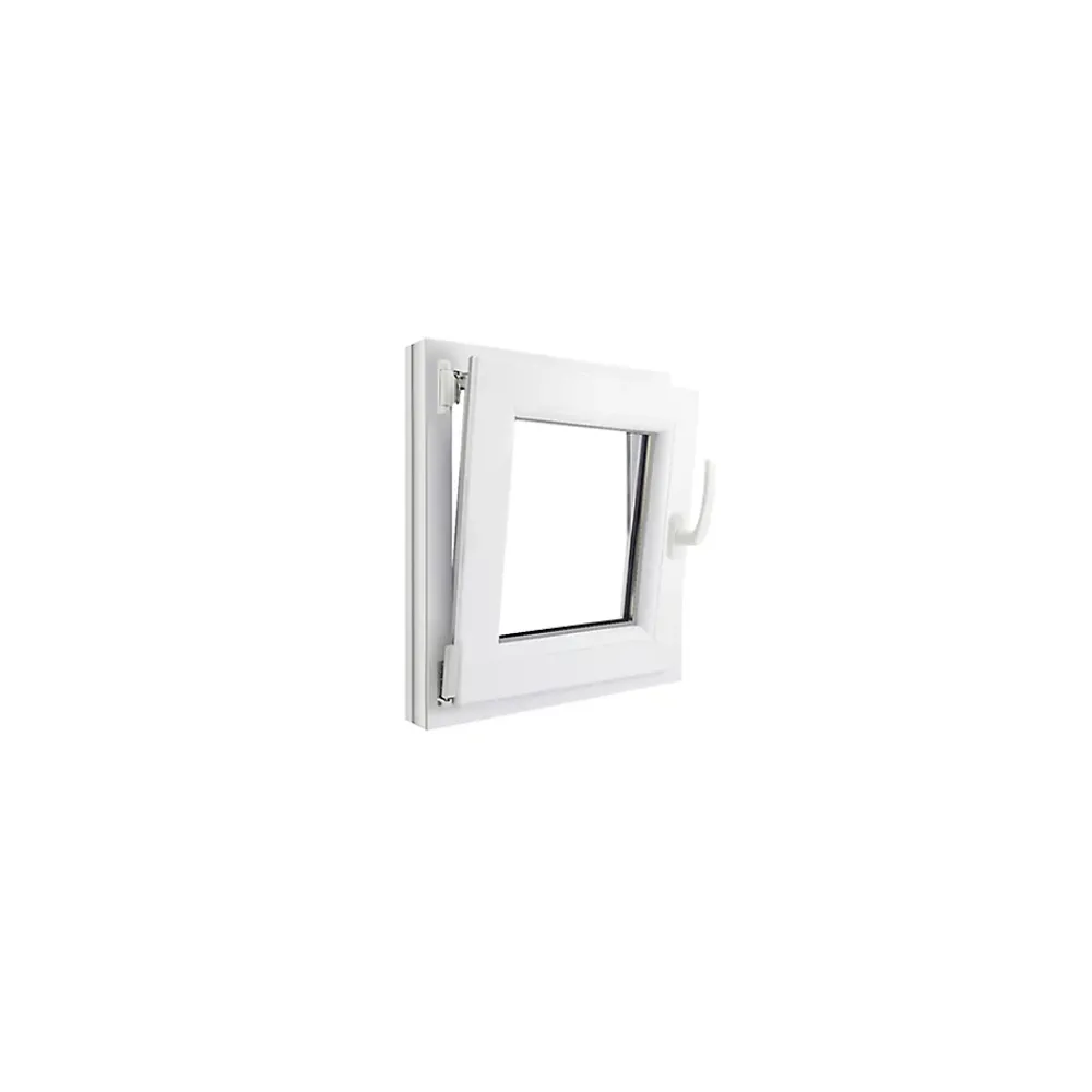 GoodHome Fenêtre Pvc<Fenêtre 1 vantail oscillo-battante, tirant gauche double vitrage en PVC blanc l.65 x H.63 cm