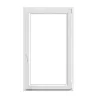 GoodHome Fenêtre 1 vantail oscillo-battante, tirant droit double vitrage en PVC blanc l.85 x H.138 cm- Fenêtre Pvc