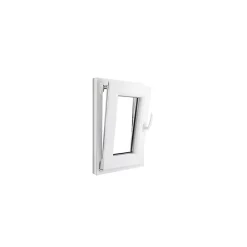 GoodHome Fenêtre 1 vantail oscillo-battante, tirant gauche double vitrage en PVC blanc l.45 x H.68 cm- Fenêtre Pvc