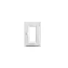 GoodHome Fenêtre 1 vantail oscillo-battante, tirant droit double vitrage en PVC blanc l.45 x H.63 cm- Fenêtre Pvc
