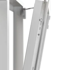 GoodHome Fenêtre 1 vantail oscillo-battante, tirant droit double vitrage en aluminium blanc l.43 x H.47 cm- Fenêtre Aluminium