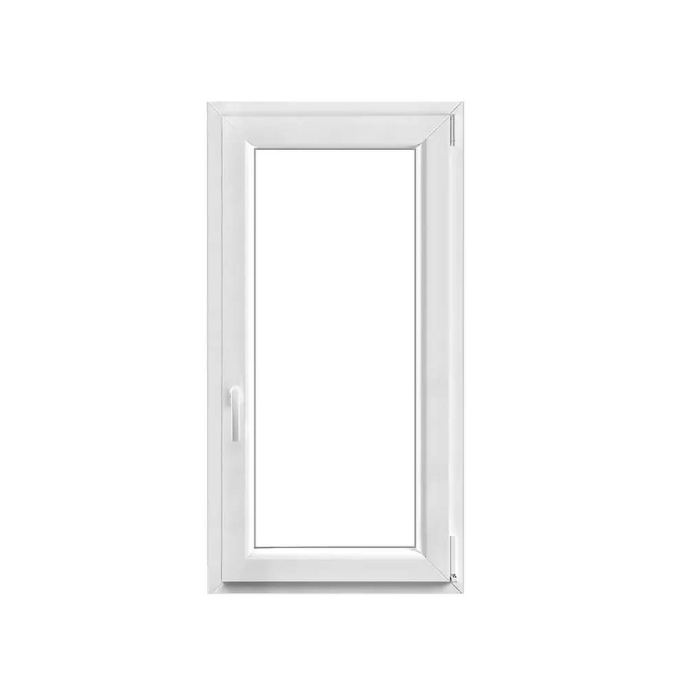 GoodHome Fenêtre 1 vantail oscillo-battante, tirant droit double vitrage en PVC blanc l.65 x H.118 cm- Fenêtre Pvc