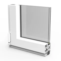 GoodHome Fenêtre 1 vantail oscillo-battante, tirant droit double vitrage en aluminium blanc l.43 x H.67 cm- Fenêtre Aluminium