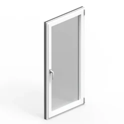 GoodHome Fenêtre 1 vantail oscillo-battante, tirant droit double vitrage en aluminium blanc l.43 x H.67 cm- Fenêtre Aluminium