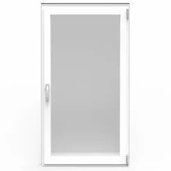GoodHome Fenêtre 1 vantail oscillo-battante, tirant droit double vitrage en aluminium blanc l.63 x H.77 cm- Fenêtre Aluminium