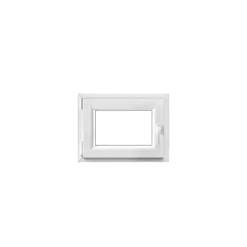 GoodHome Fenêtre 1 vantail oscillo-battante, tirant gauche double vitrage en PVC blanc l.65 x H.48 cm- Fenêtre Pvc