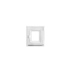 GoodHome Fenêtre Pvc<Fenêtre 1 vantail oscillo-battante, tirant droit double vitrage en PVC blanc l.45 x H.48 cm