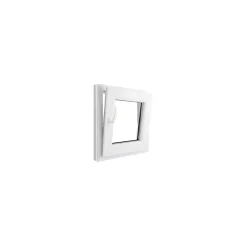 GoodHome Fenêtre Pvc<Fenêtre 1 vantail oscillo-battante, tirant droit double vitrage en PVC blanc l.45 x H.48 cm