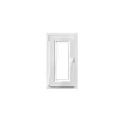 GoodHome Fenêtre 1 vantail oscillo-battante, tirant gauche double vitrage en PVC blanc l.45 x H.78 cm- Fenêtre Pvc