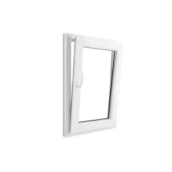 GoodHome Fenêtre Pvc<Fenêtre 1 vantail oscillo-battante, tirant droit double vitrage en PVC blanc l.65 x H.98 cm