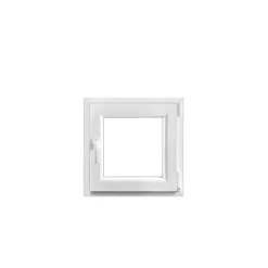 GoodHome Fenêtre Pvc<Fenêtre 1 vantail oscillo-battante, tirant droit double vitrage en PVC blanc l.55 x H.63 cm