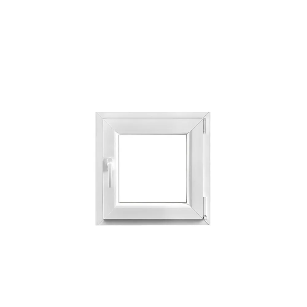 GoodHome Fenêtre Pvc<Fenêtre 1 vantail oscillo-battante, tirant droit double vitrage en PVC blanc l.55 x H.63 cm