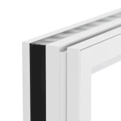 GoodHome Fenêtre Aluminium<Fenêtre 1 vantail oscillo-battante, tirant gauche double vitrage en aluminium blanc l.43 x H.47 cm